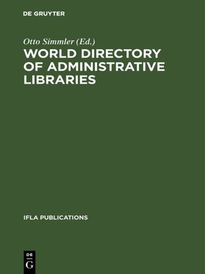 cover image of World directory of administrative libraries